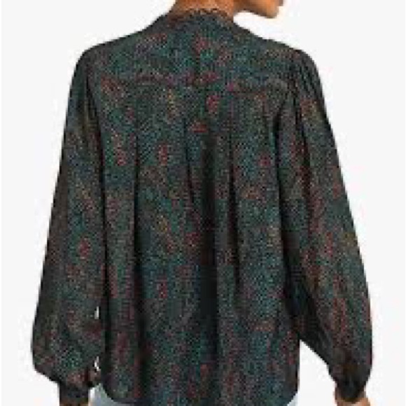 Reiss Gloria Snakeskin Print Long Sleeve Blouse Size 6 - Picture 3 of 10